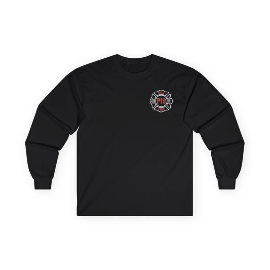 Fire Truck Long Sleeve Tee - Unisex Cotton Shirt for Firefighters and Enthusiasts