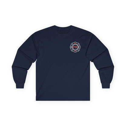Fire Truck Long Sleeve Tee - Unisex Cotton Shirt for Firefighters and Enthusiasts