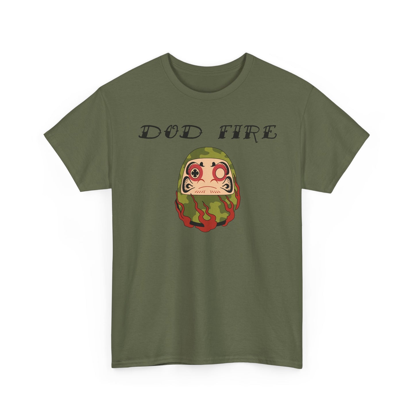 DOD Fire Camouflage Daruma Graphic Shirt