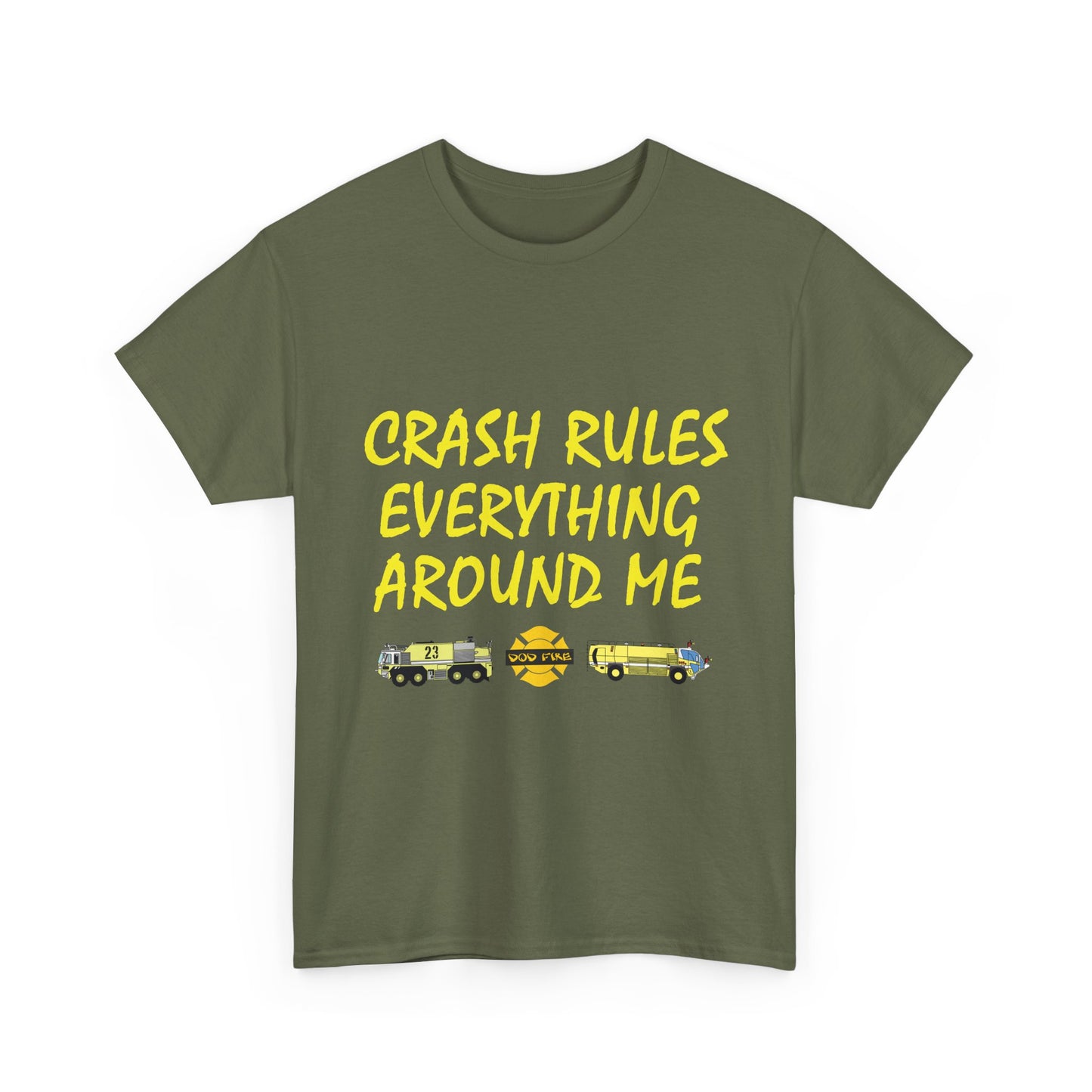 Crash Rules Everything Around Me T-Shirt — Wu Retro Firefighter Tee
