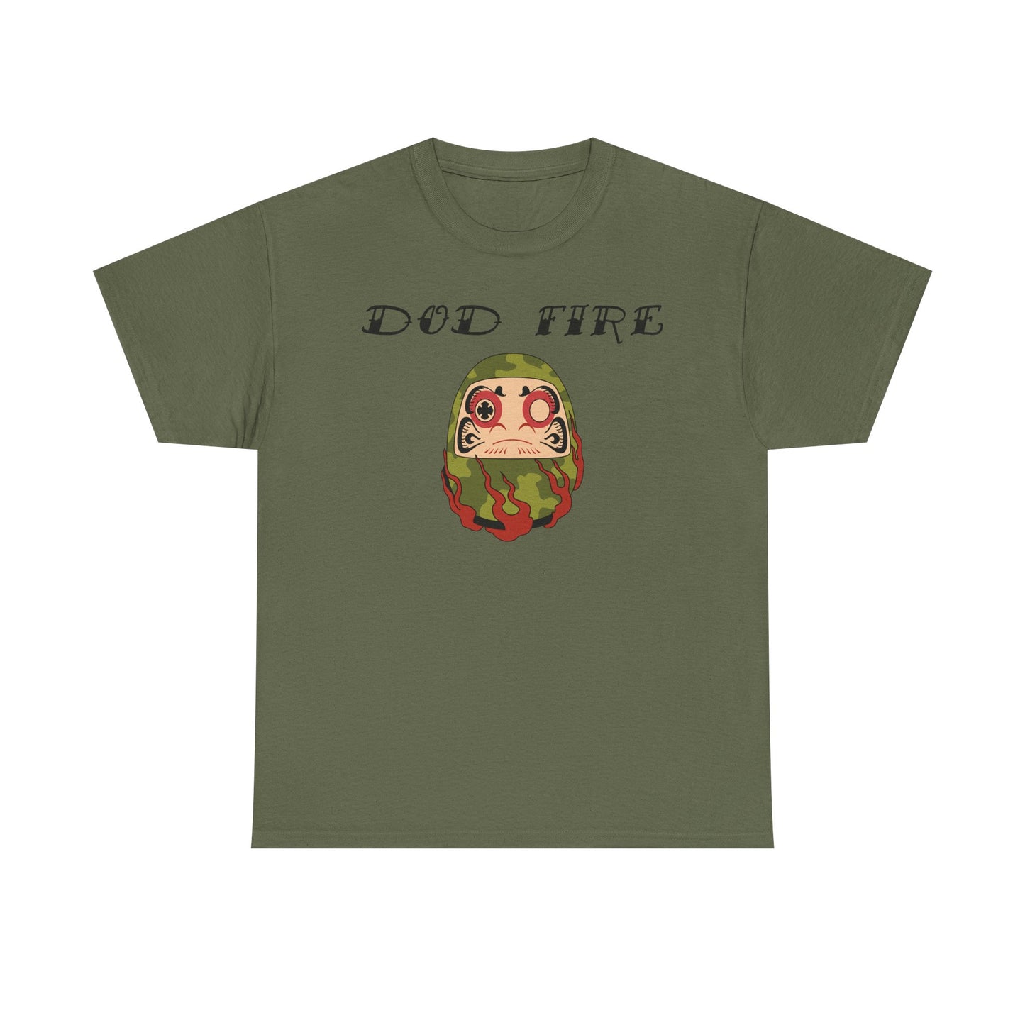 DOD Fire Camouflage Daruma Graphic Shirt