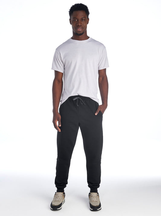 Unisex Joggers w/ pockets Jerzees 60/40 Cotton Blend Black